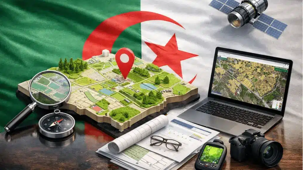 تحميل تطبيق البوابة الجغرافية فضاء الجزائر وخريطة مسح الأراضي الرقمية في الجزائر