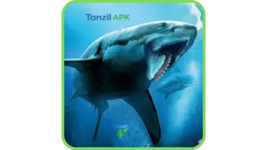 صورة فائقة الجودة بدقة 8K لقرش الهيليكوبريون (Helicoprion) من داخل لعبة Helicoprion Shark Dino Sim، تظهر التفاصيل الدقيقة للفك الحلزوني المنقرض والرسوميات الواقعية ثلاثية الأبعاد في أعماق المحيط.